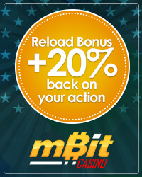 Reload Bonus + 20% back on your action from mBit